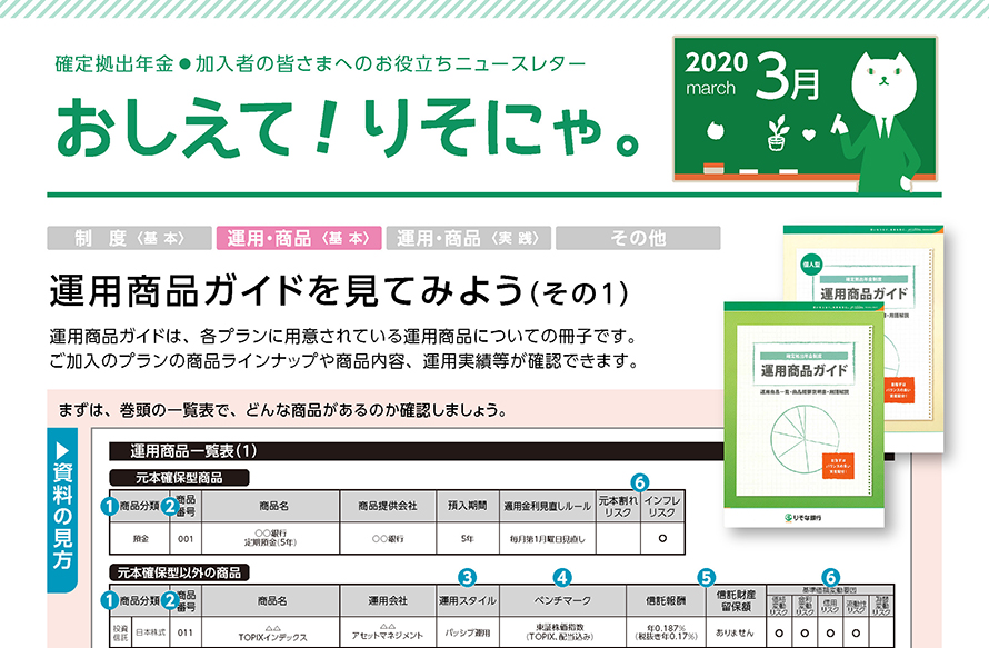 運用商品ガイドを見てみよう(その1)